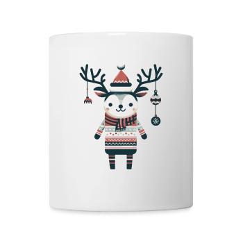 Look renne vintage de Noël - Mug blanc - blanc - Devant
