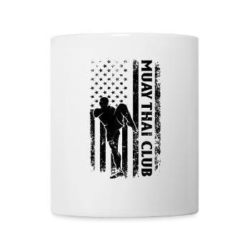 Muay Thai Club Muay Thai US Flag - Mug - white - Front
