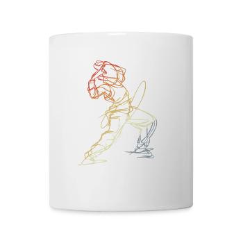 Breakdancer Skizze - Tasse - Weiß - Vorne