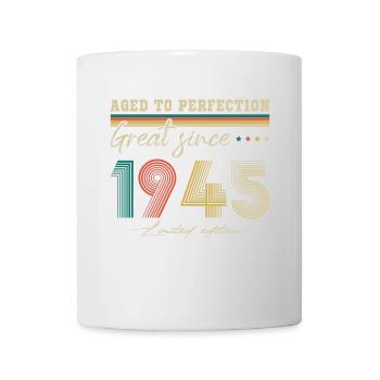 Ausgezeichnet seit 1945 Vintage Geburtstagsgeschenk - Tasse - Weiß - Vorne