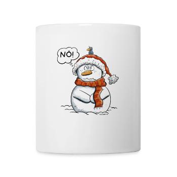 Nö Schneemann I Winter Weihnachten - Tasse - Weiß - Vorne