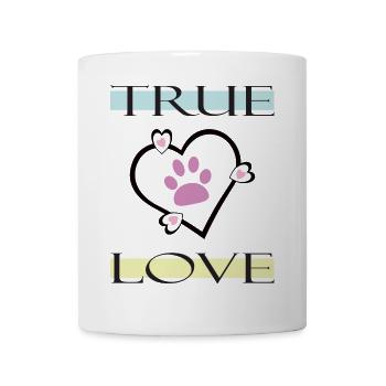 True Love Paw Print - Mug - white - Front