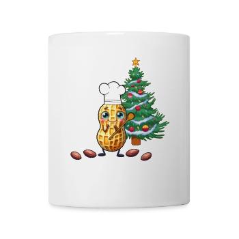 Weihnachten Xmas Erdnuss Nuss Koch Tannenbaum - Tasse - Weiß - Vorne