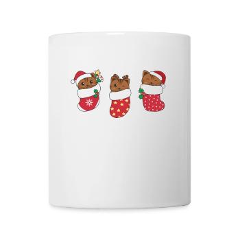 Süße Katzen in Weihnachtssocke zu Weihnachten - Tasse - Weiß - Vorne