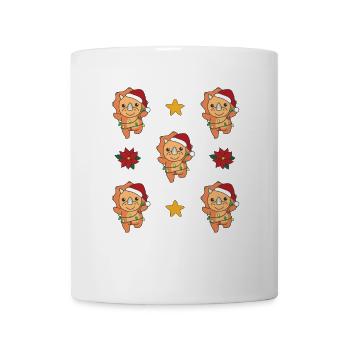 Tricératops Noël Hiver Animaux Dinos - Mug blanc - blanc - Devant