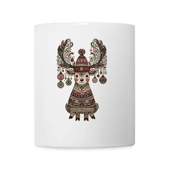 Christmas vintage reindeer in the - Mug - white - Front