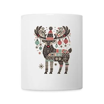 Christmas Reindeer Vintage Cottagecore - Mug - white - Front