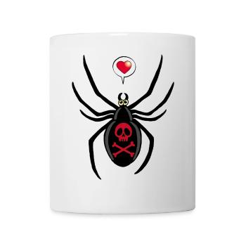 Black widow spider in love - Mug - white - Front