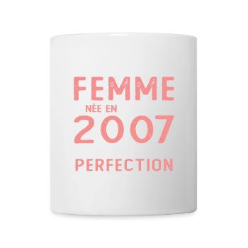 Cadeau D'anniversaire Femme Née En Janvier 2007 - Mug blanc - blanc - Devant