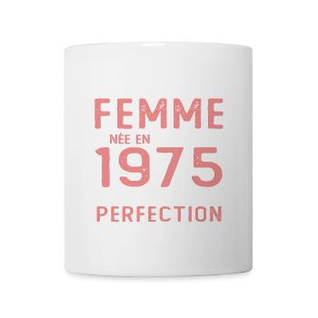 Cadeau D'anniversaire Femme Née En Janvier 1975 - Mug blanc - blanc - Devant