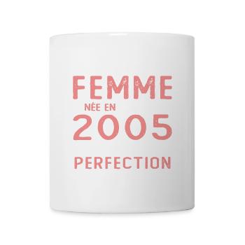 Cadeau D'anniversaire Femme Née En Janvier 2005 - Mug blanc - blanc - Devant