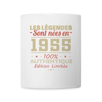 Les Légendes Sont Nées En 1955 Vintage - Mug blanc - blanc - Devant