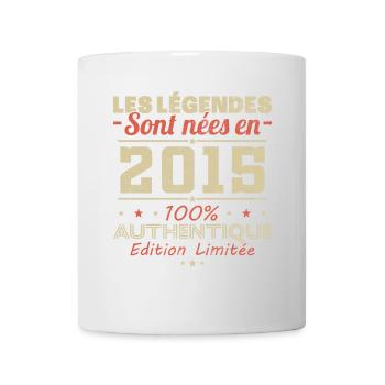 Légendes Sont Nées en 2015 Vintage Anniversaire - Mug blanc - blanc - Devant