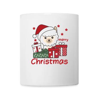Alpaga Cadeau de Noël Animaux d’hiver Alpaga - Mug blanc - blanc - Devant
