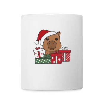 Capybara Weihnachten Geschenk Winter Tiere - Tasse - Weiß - Vorne