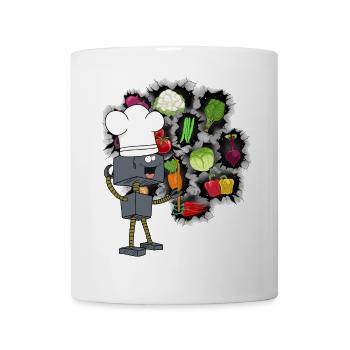 Robot Chef Cuisiniers Cuisinier Cuisine Arts culinaires - Mug blanc - blanc - Devant
