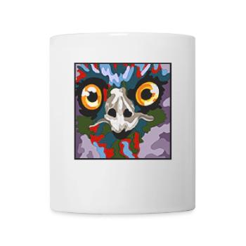 émeu bouquet art oiseau image portrait - Mug blanc - blanc - Devant