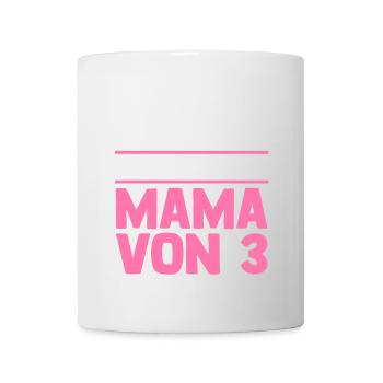 Mama Von 3 Kindern - Tasse - Weiß - Vorne