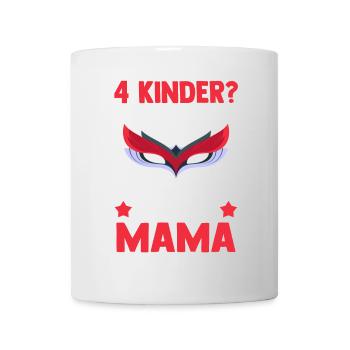 Maman de 4 enfants super-héroïne - Mug blanc - blanc - Devant