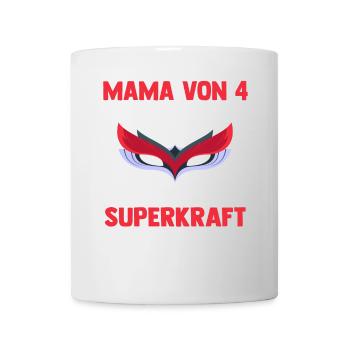 Mama Von 4 Kindern - Tasse - Weiß - Vorne