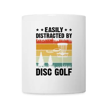 Easily Distracted By Disc Golf - Disc Golf Player - Tasse - Weiß - Vorne