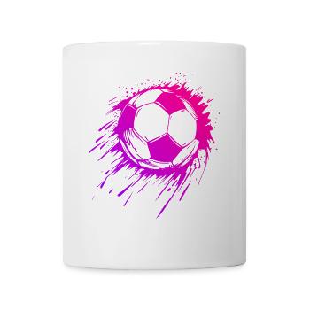 Pink Fußball Frauenfußball Mädchen Fußball - Tasse - Weiß - Vorne