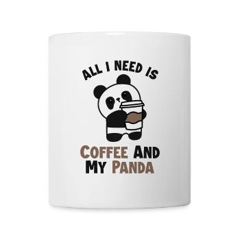 Coffee and my Panda Panda Bear Friend Lover Giant - Mug - white - Front