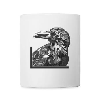 Corbeau, corbeau, corbeau, oiseau noir - Mug blanc - blanc - Devant