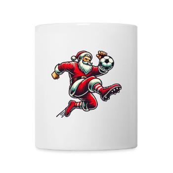 Weihnachten Fußball Santa Kicker - Tasse - Weiß - Vorne