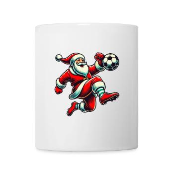 Soccer Playing Santa Claus Fun - Mug - white - Front