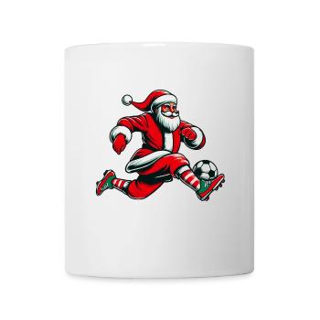 Noël Père Noël Action de football - Mug blanc - blanc - Devant