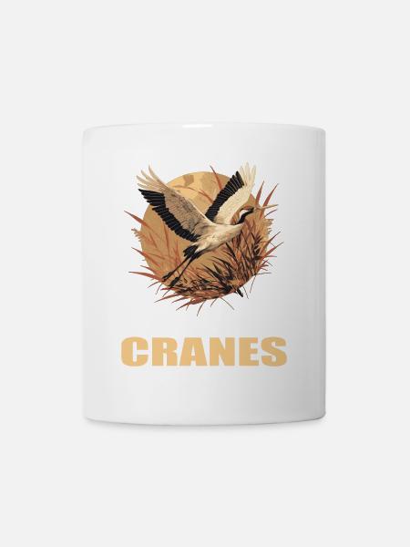 Kraniche Kranich - Tasse - Weiß