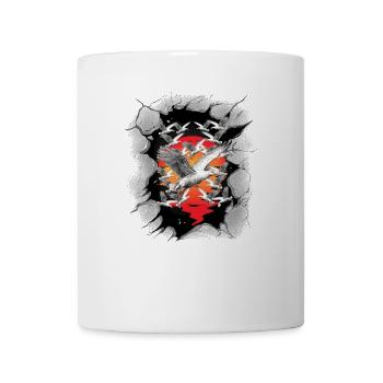 maritime sunset seagulls seagull - Mug - white - Front