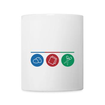 Let's Settle This Like Adults Rock Paper Scissors - Mug - white - Front