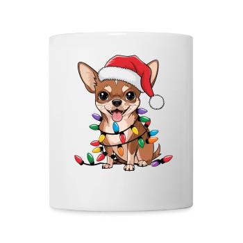 Chihuahua Christmas Lights Xmas Dogs Gifts for Men - Tasse - Weiß - Vorne