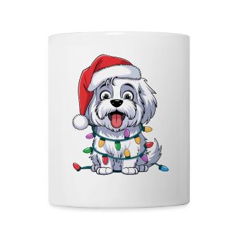 Coton de Tulear Christmas Lights Xmas Dogs Gifts - Mug - white - Front