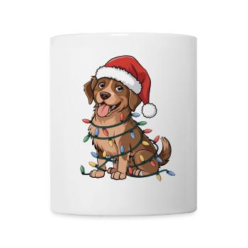 Chesapeake Bay Retriever Christmas Lights Xmas Dog - Tasse - Weiß - Vorne
