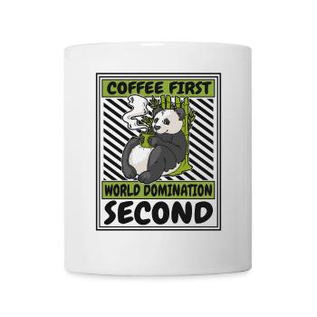 Café Première Domination du Monde Deuxième Panda Ours - Mug blanc - blanc - Devant