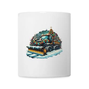 weihnachtlicher scWinter Weihnachten Schneeräummas - Tasse - Weiß - Vorne