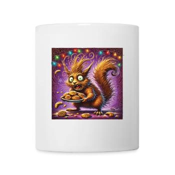 Weihnachtsstress Lustig Mama Eichhörnchen - Tasse - Weiß - Vorne