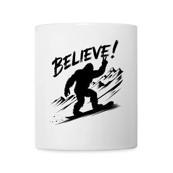 Sasquatch Bigfoot Snowboard Snowboarder - Tasse - Weiß - Vorne