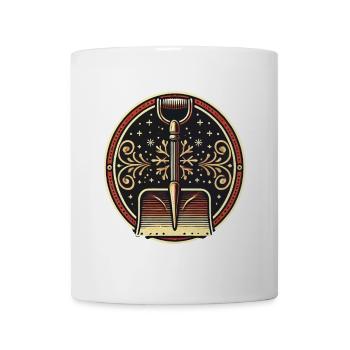 Funny Snow Shovel Christmas Design for - Mug - white - Front