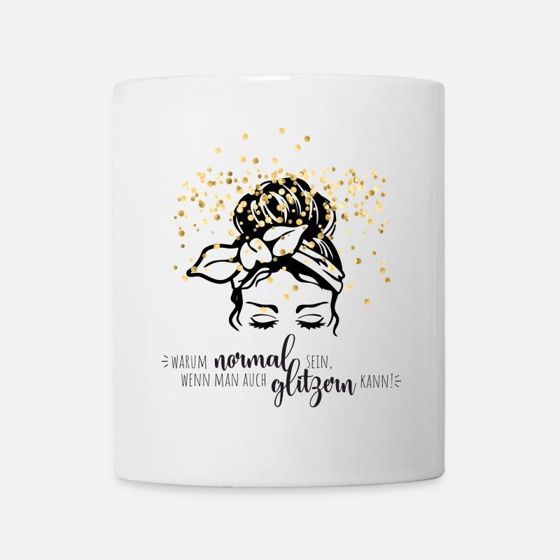 Glitter confetti saying - Mug - white