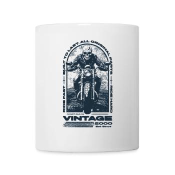 Vintage Motorrad Biker Motorrad Geburtstag 2000 - Tasse - Weiß - Vorne