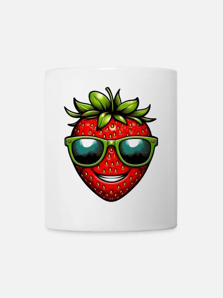 Erdbeeren Erdbeeren - Tasse - Weiß