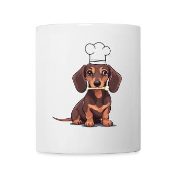 Teckel chien cuisiniers cuisinier cuisinier chiens - Mug blanc - blanc - Devant
