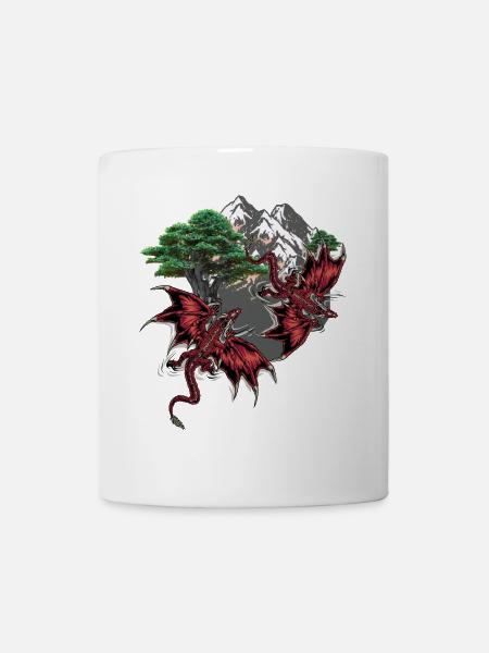 Fantasy Dragon Créature mythique Dragon Conte de fées Enfant - Mug blanc - blanc
