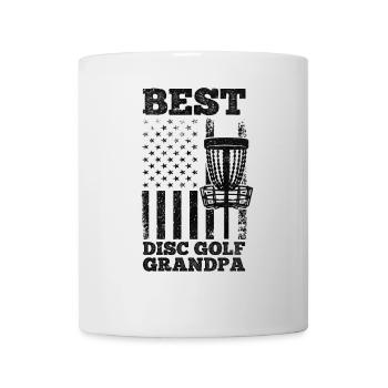 Best Disc Golf Grandpa Disc Golfing - Mug - white - Front