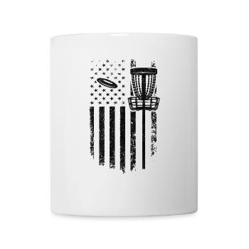 Disc Golf America Flag - Disc Golfer Disc Golfing - Mug - white - Front