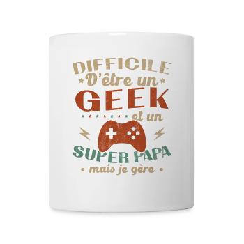 A geek and a great dad - Mug - white - Front